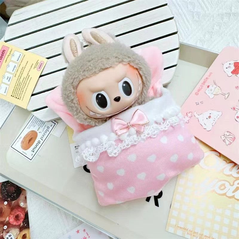 Baby Bed 17cm Labu Cloth Bedding Three-Piece Set Crown Pineapple Cherry Carrot suit LABUBU Sleeping