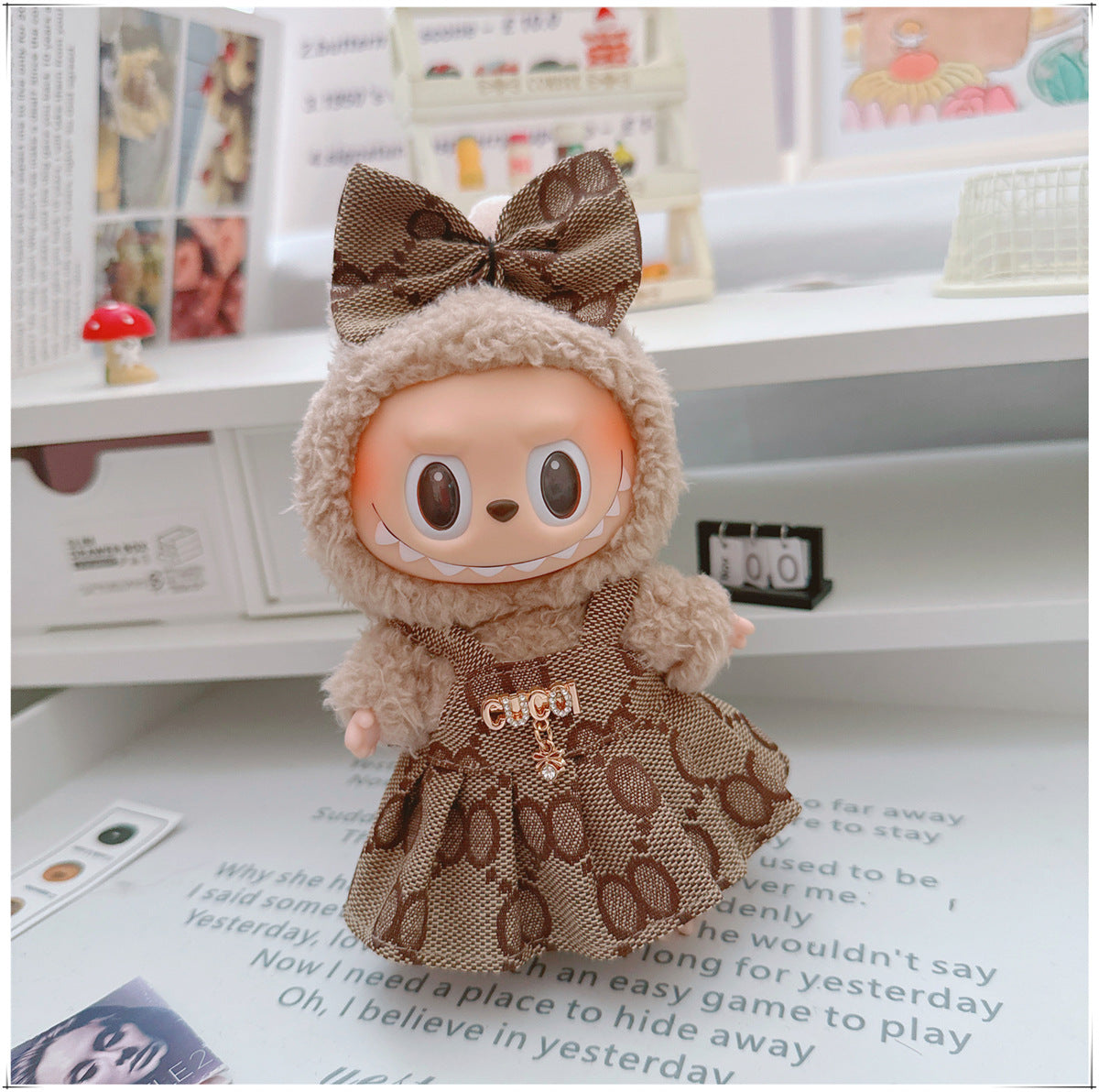 Labubu Doll Outfit - 17cm Cute Skirt Set for Vinyl Dolls