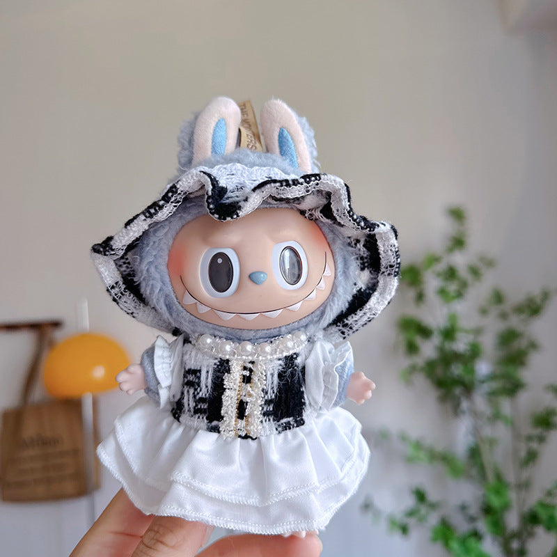 Labubu Doll Halloween Outfit - Pumpkin Clothes for Vinyl Doll