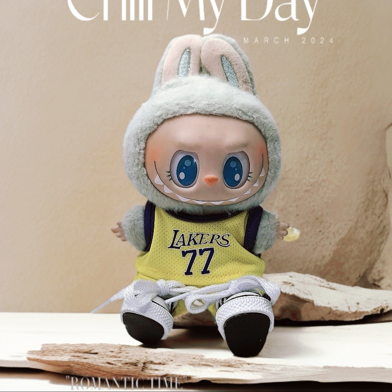 Labubu Baby Clothes Outfit for 17cm Doll - NBA Style