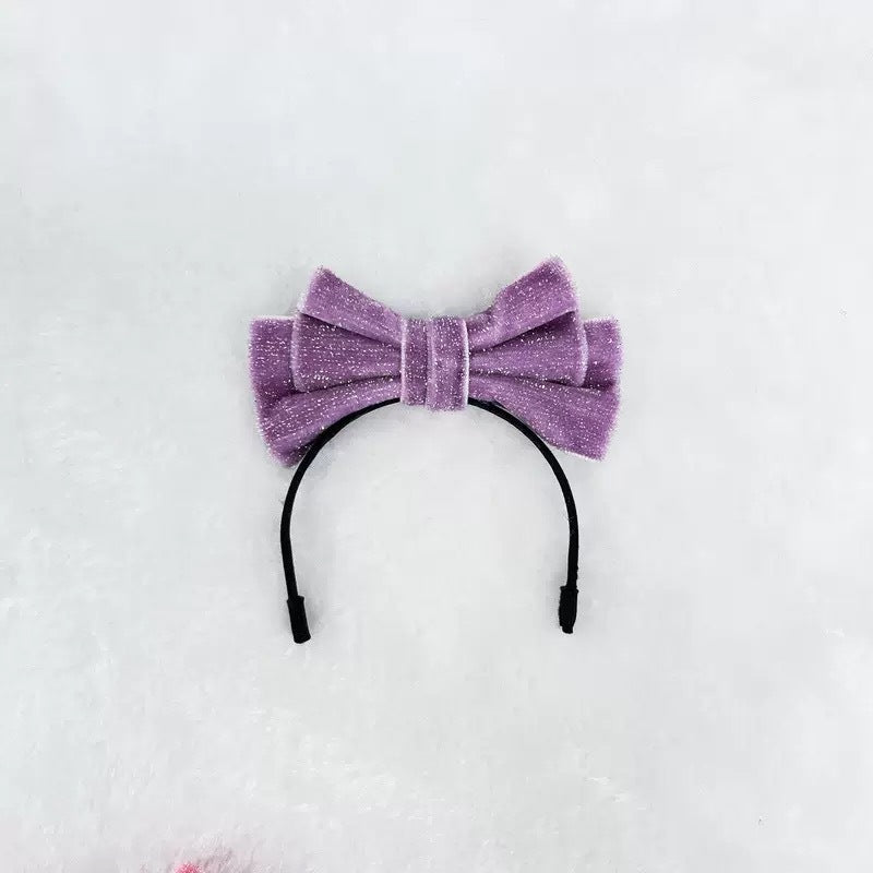 Labubu Doll Headband - Sparkling Velvet Party Accessories for Vinyl Dolls