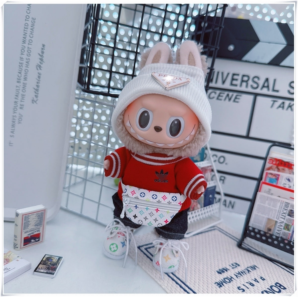 Labubu Doll Outfit - Cute Cotton Coat & Accessories for 10cm & 17cm Vinyl Dolls