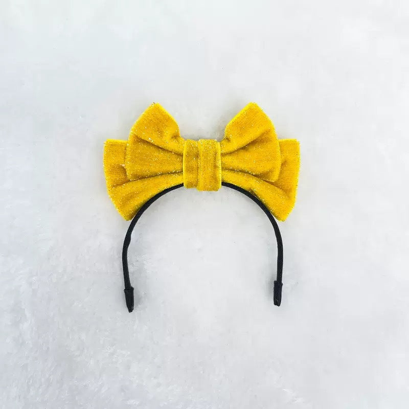 Labubu Doll Headband - Sparkling Velvet Party Accessories for Vinyl Dolls