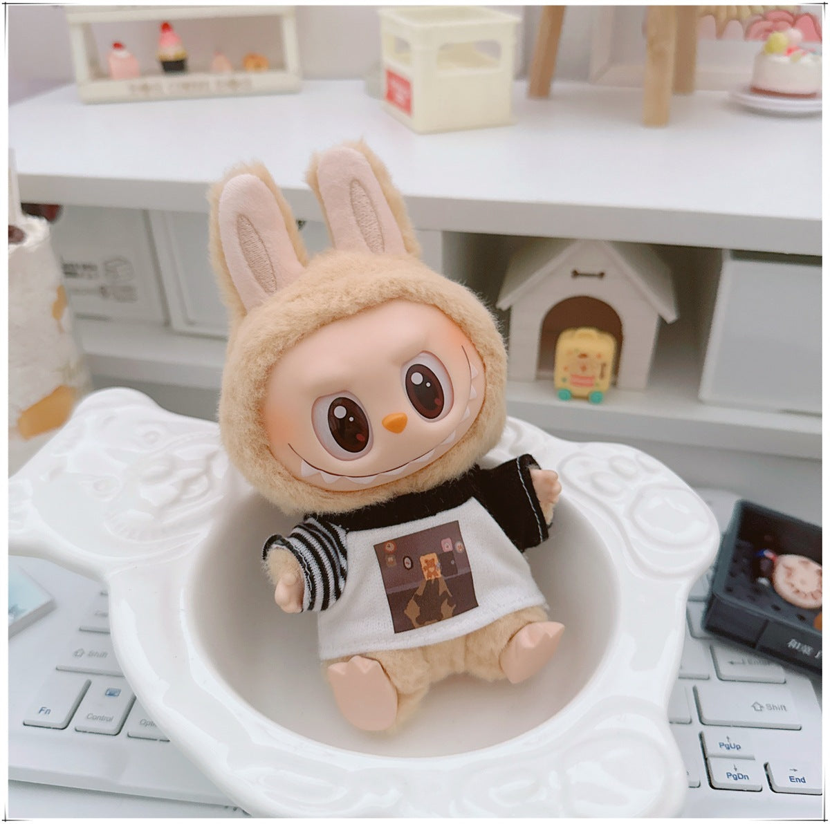 Labubu Doll Outfit - Cute Strappy Pants & Overalls for 10cm & 17cm Dolls