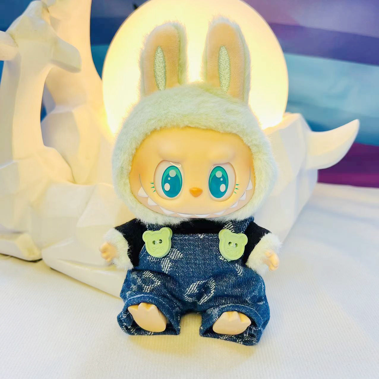 New Cameraman Labubu Pendant Baby Clothes Accessories suit Labubu Doll Keychain for Summer Baby Clothes