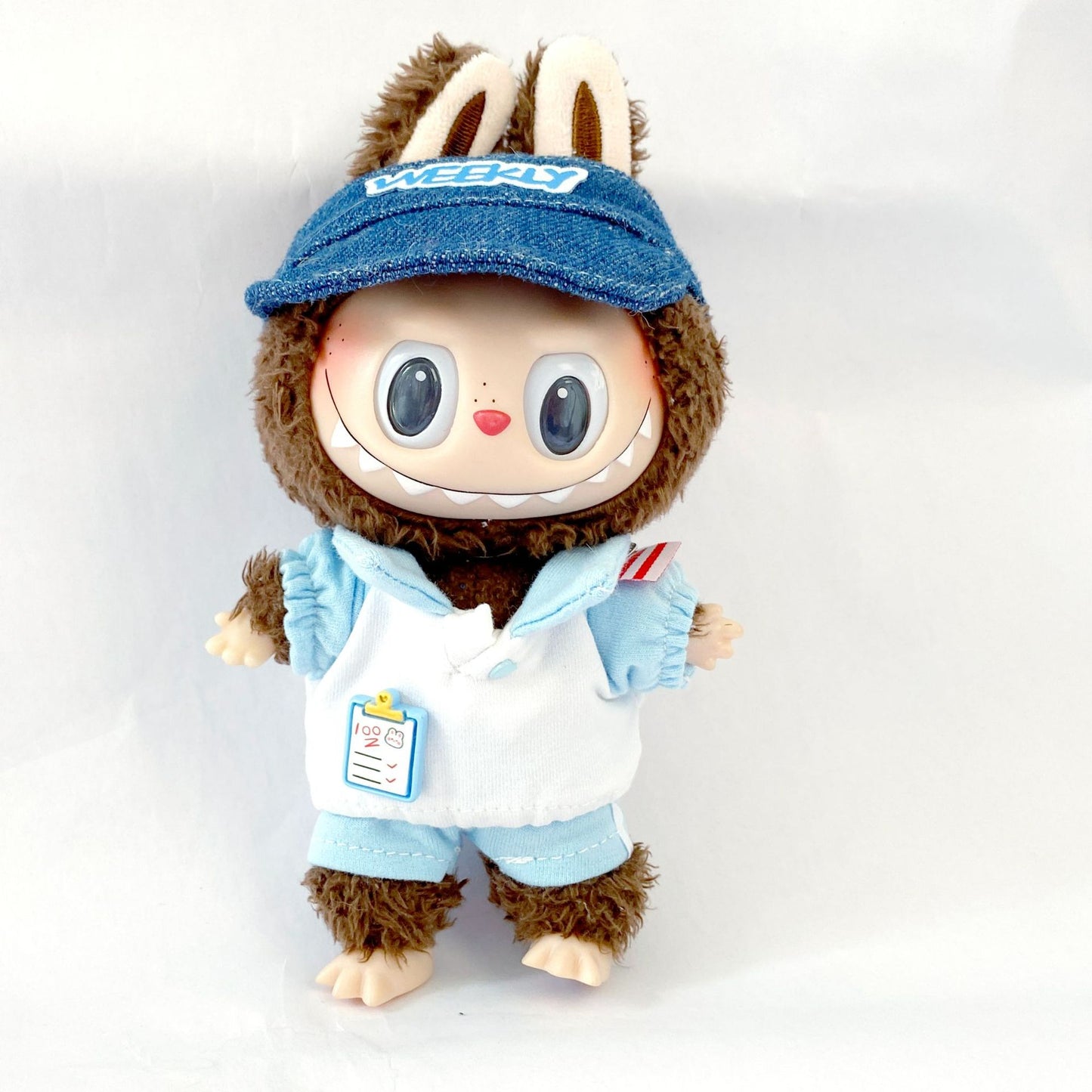 Labubu Doll Clothes - Captain Color-Blocking Student Outfit Set for 17cm Doll