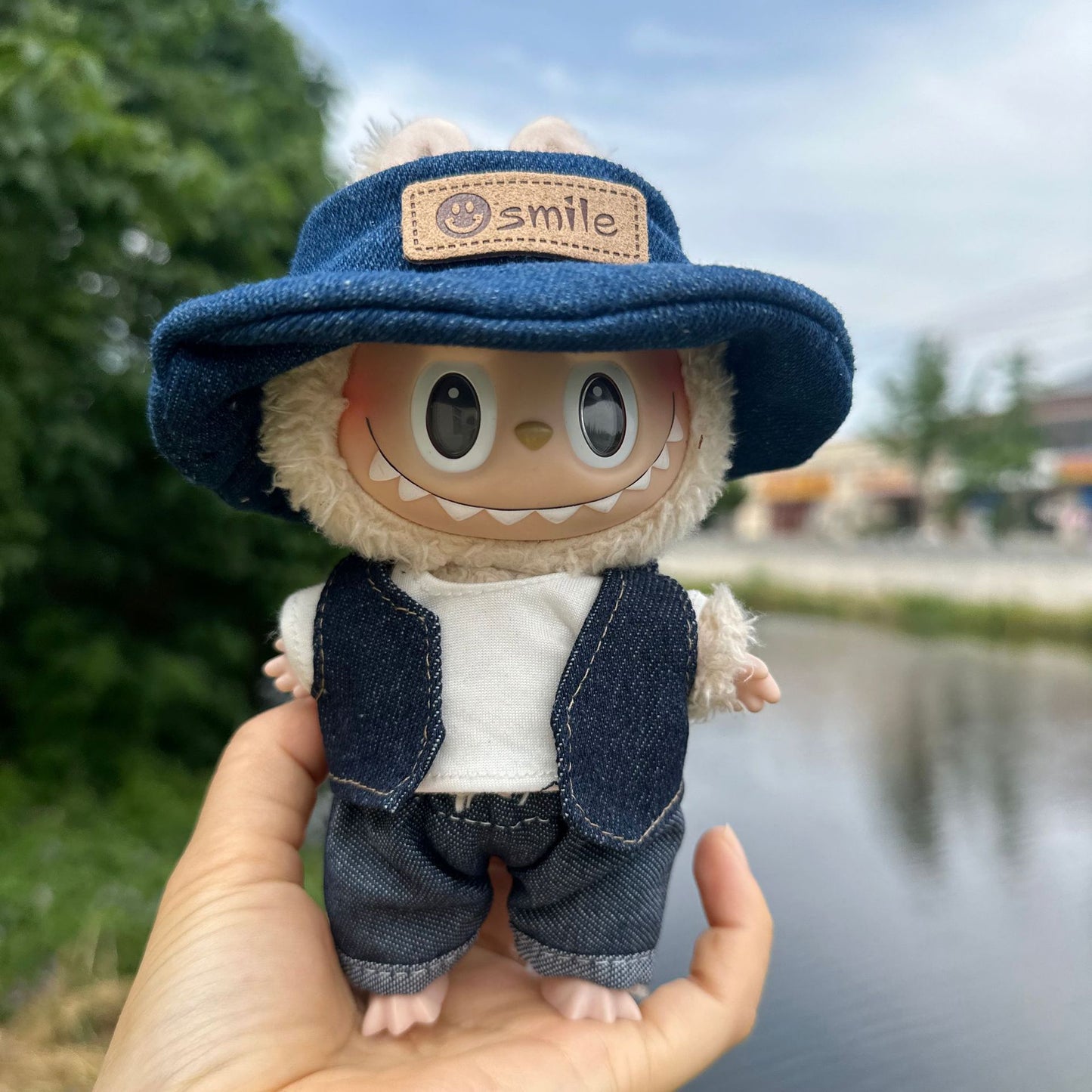 New Cameraman Labubu Pendant Baby Clothes Accessories suit Labubu Doll Keychain for Summer Baby Clothes