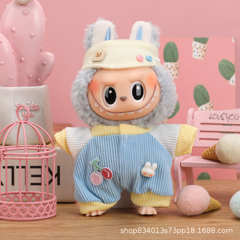 Labubu Doll Clothes - 17cm Skirt Suit for Vinyl Dolls (Multiple Colors)