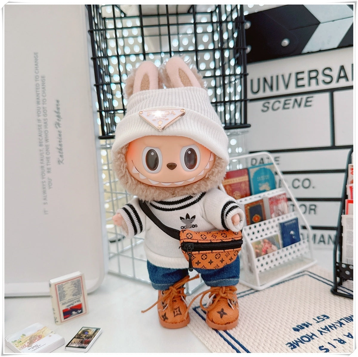 Labubu Doll Outfit - Cute Cotton Coat & Accessories for 10cm & 17cm Vinyl Dolls