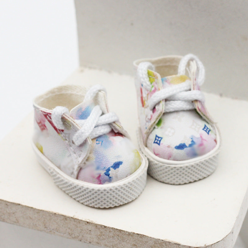 Labubu Doll Shoes for 10cm & 17cm Vinyl Dolls - Round Toe Cotton Shoes