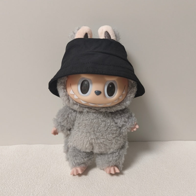 17cm Labubu Pendant Hat Labubu Fisherman Hat 10cm Cotton Doll Hat Doll Dress-Up Accessories