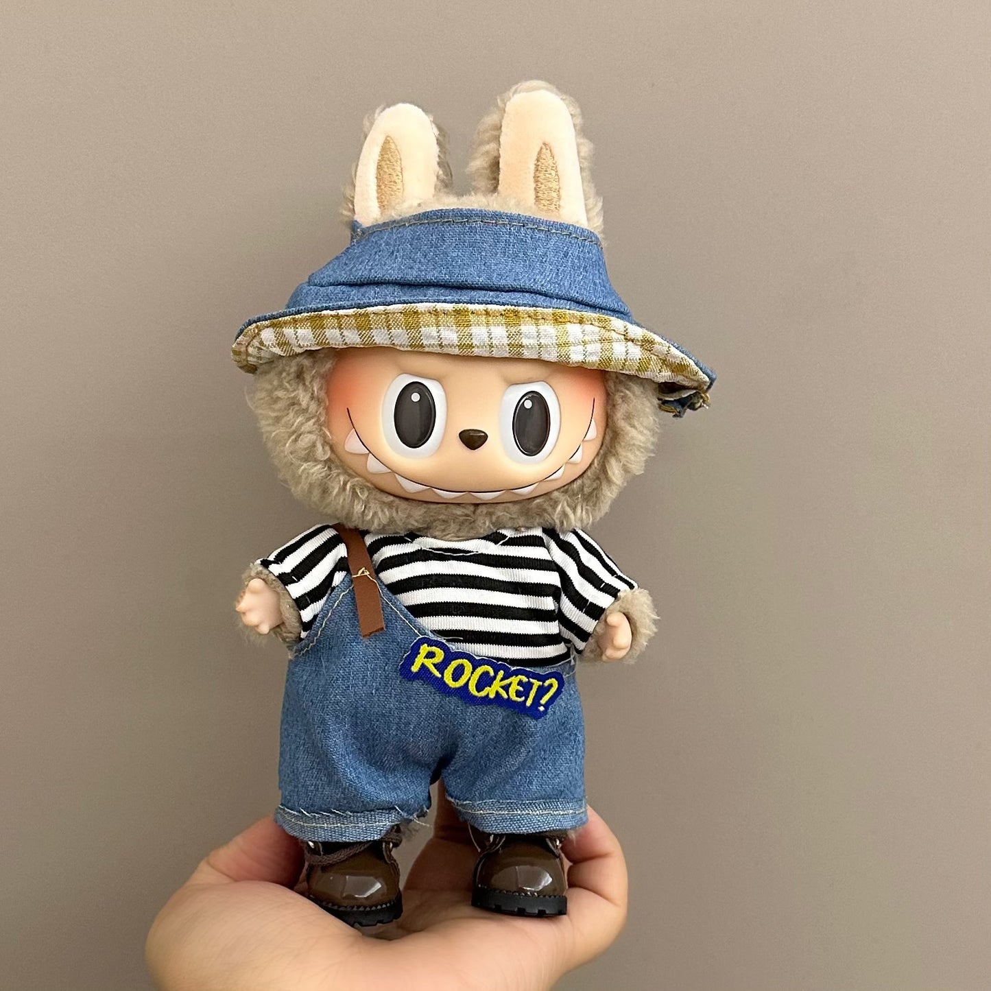 Labubu Iabubu Doll Clothes 17cm Pendant Sitting Party One or Two Generation Plush Doll suit Clothes