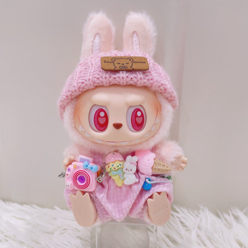 Labubu Doll Summer Ice Cream Overalls Outfit