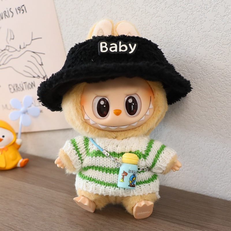 One, two and three generations of blind box with Labubu baby clothes pendant cloth cloth sit party clothes sweater hat accessories