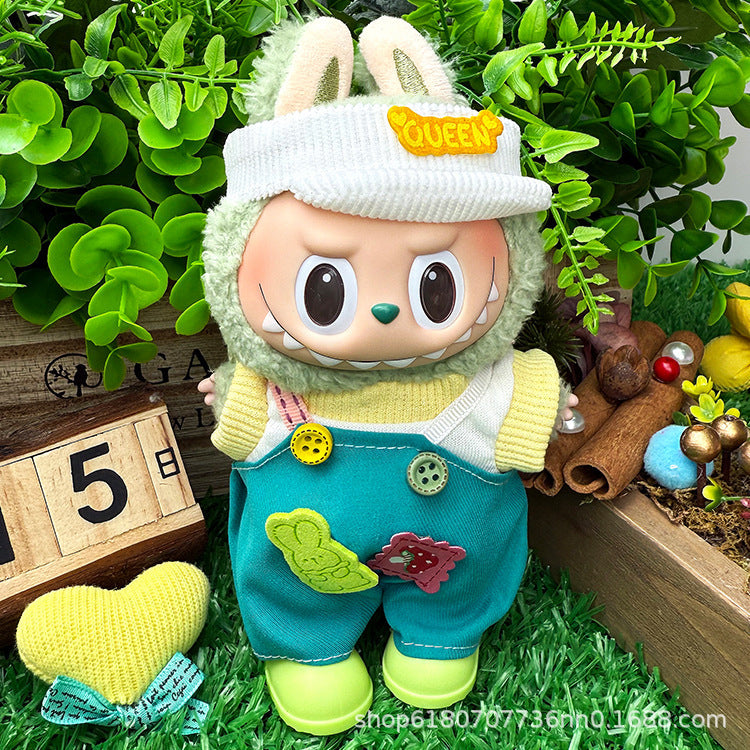Suitable for Labubu Doll Clothes, Plush Vinyl Sitting Party First, Second and Third Generation Replacement Skirt Suit