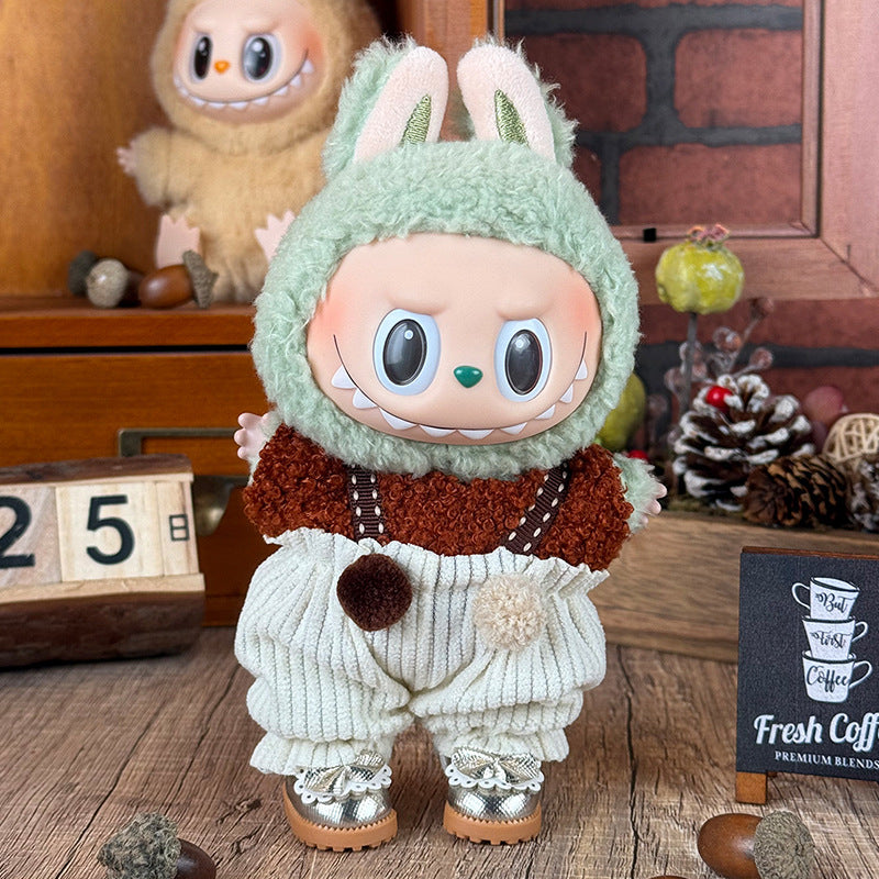 Suitable for labubu doll clothes 17cm pull cloth doll clothes small jewelry doll for suit wholesale