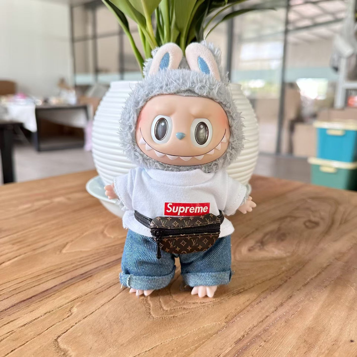New Cameraman Labubu Pendant Baby Clothes Accessories suit Labubu Doll Keychain for Summer Baby Clothes