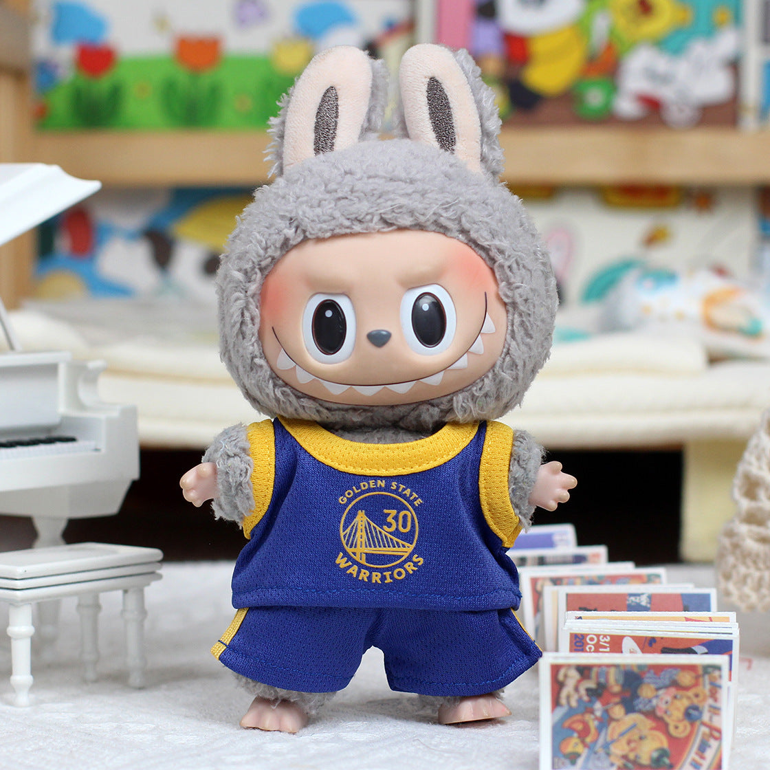 17cm Labubu Doll Clothes 15cm Cotton Doll Clothes Basketball Uniform Labubu Macaron Doll Clothes Jersey