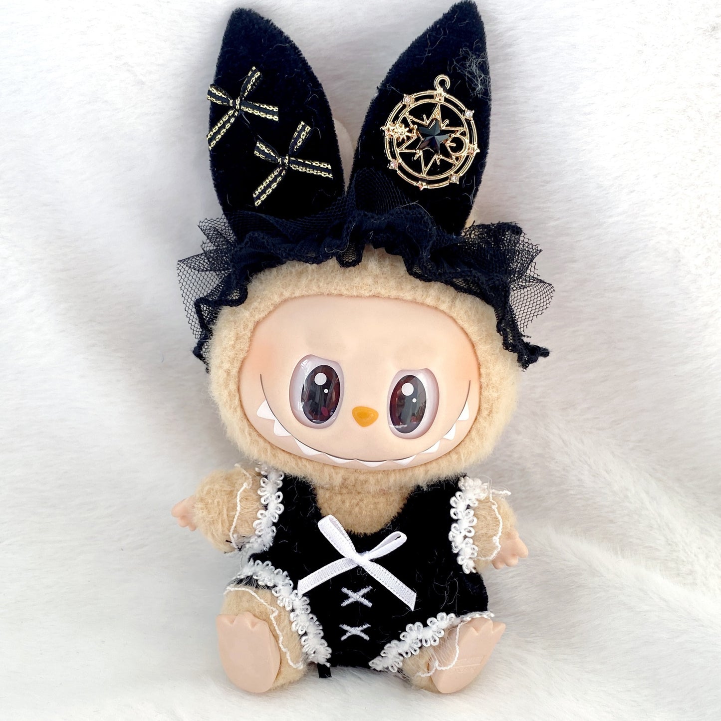 Labubu Doll Bunny Girl & Lace Maid Outfits for 17cm Vinyl Dolls