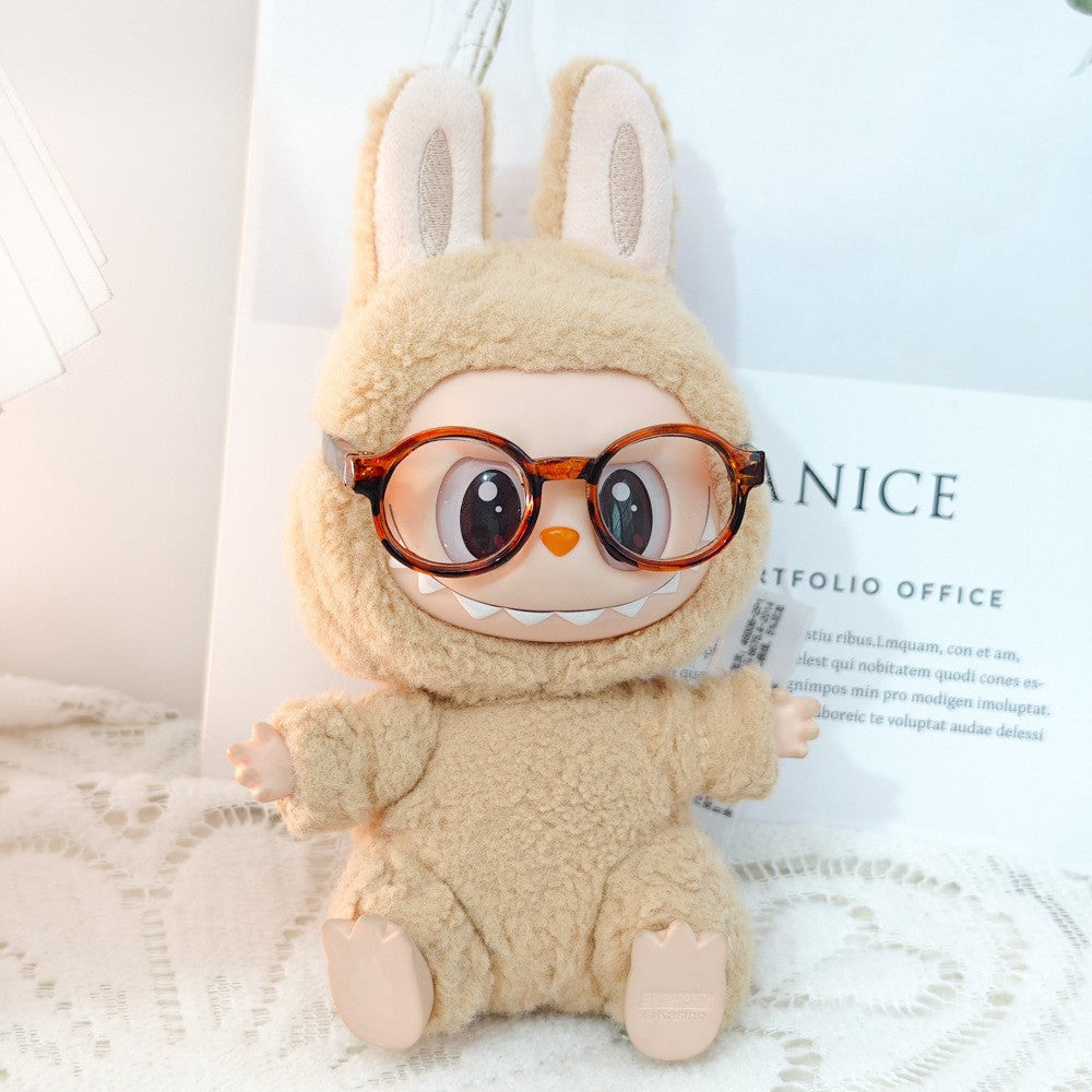 Labubu 17cm Doll Camouflage Outfit with Fisherman Hat & Accessories