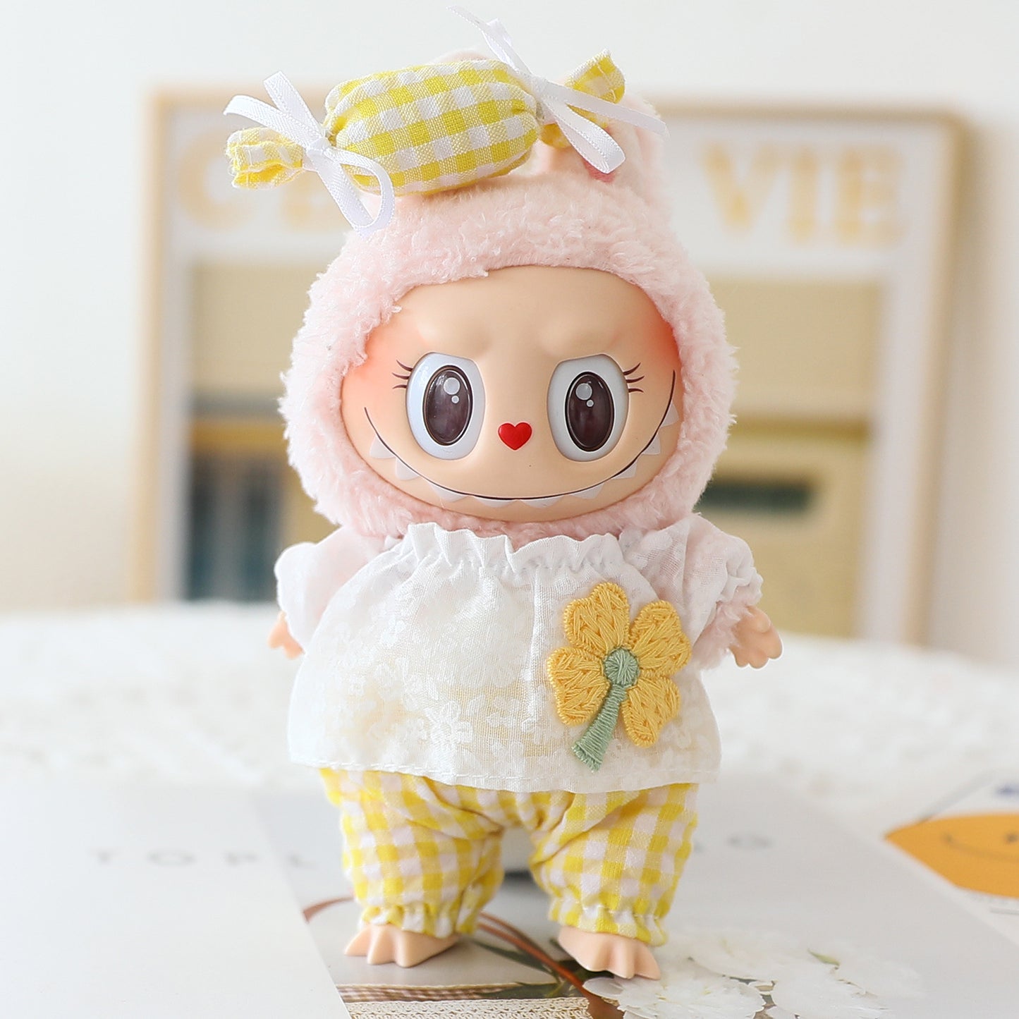 Only Clothes Labubu Clothes First Generation Second Generation Third Generation Labubu Pendant Summer Replacement Four-Leaf Clover Candy