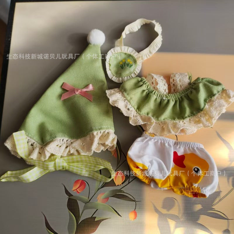 17cm Rab Cloth Doll Clothes Wedding Dress Suit Sweater Hand-made Doll Cute Pendant Doll Clothes