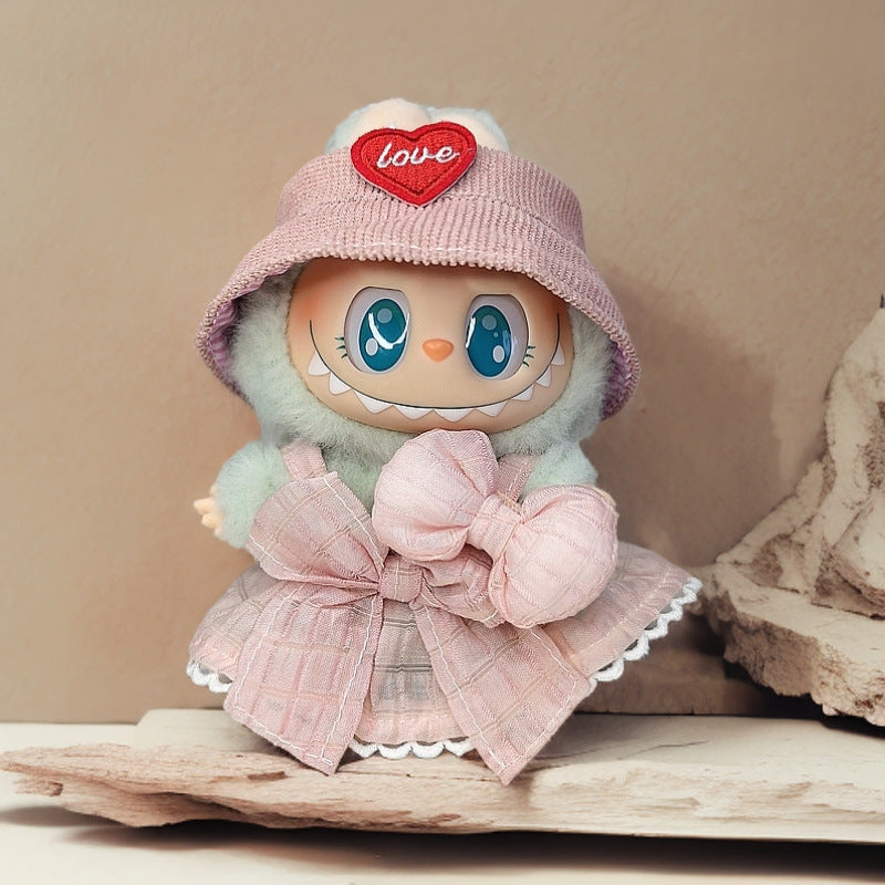 Labubu Doll Outfit Set - Skirt, Hat & Accessories