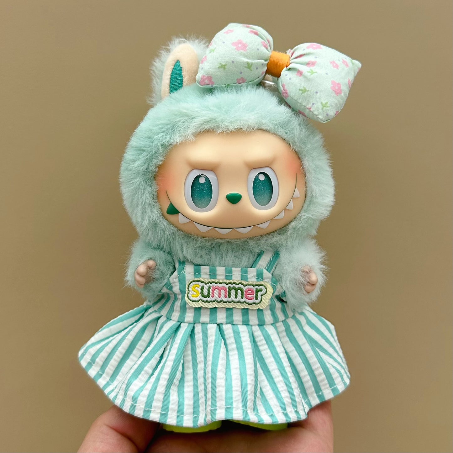 labubu doll clothes 17cm pull cloth clothes blind box doll skirt suit cute dress toy cross-border wholesale