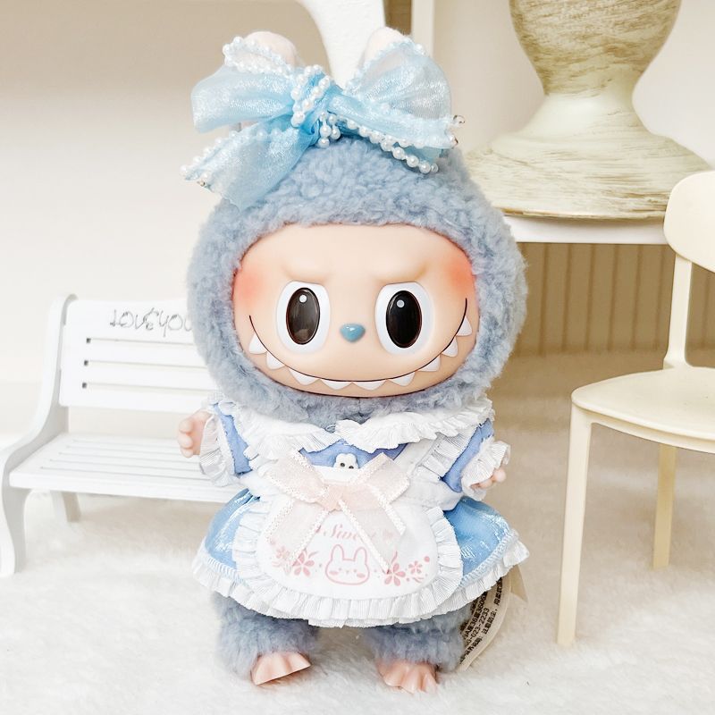 Labubu Doll Jumpsuit Outfits for 17cm Vinyl Dolls