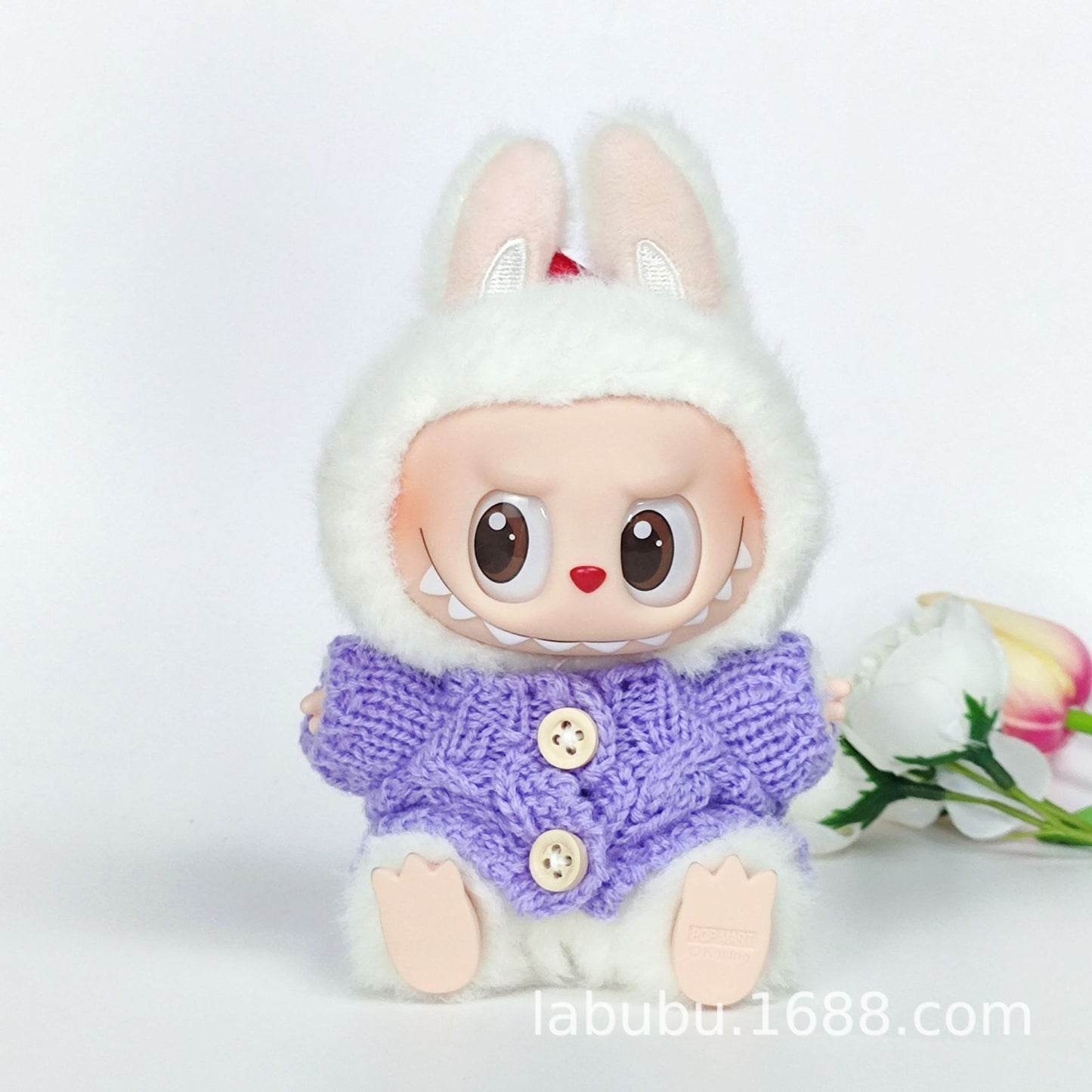 Labubu Doll Outfit - 17cm Sweater, Skirt & Bag Set for 1st-3rd Gen