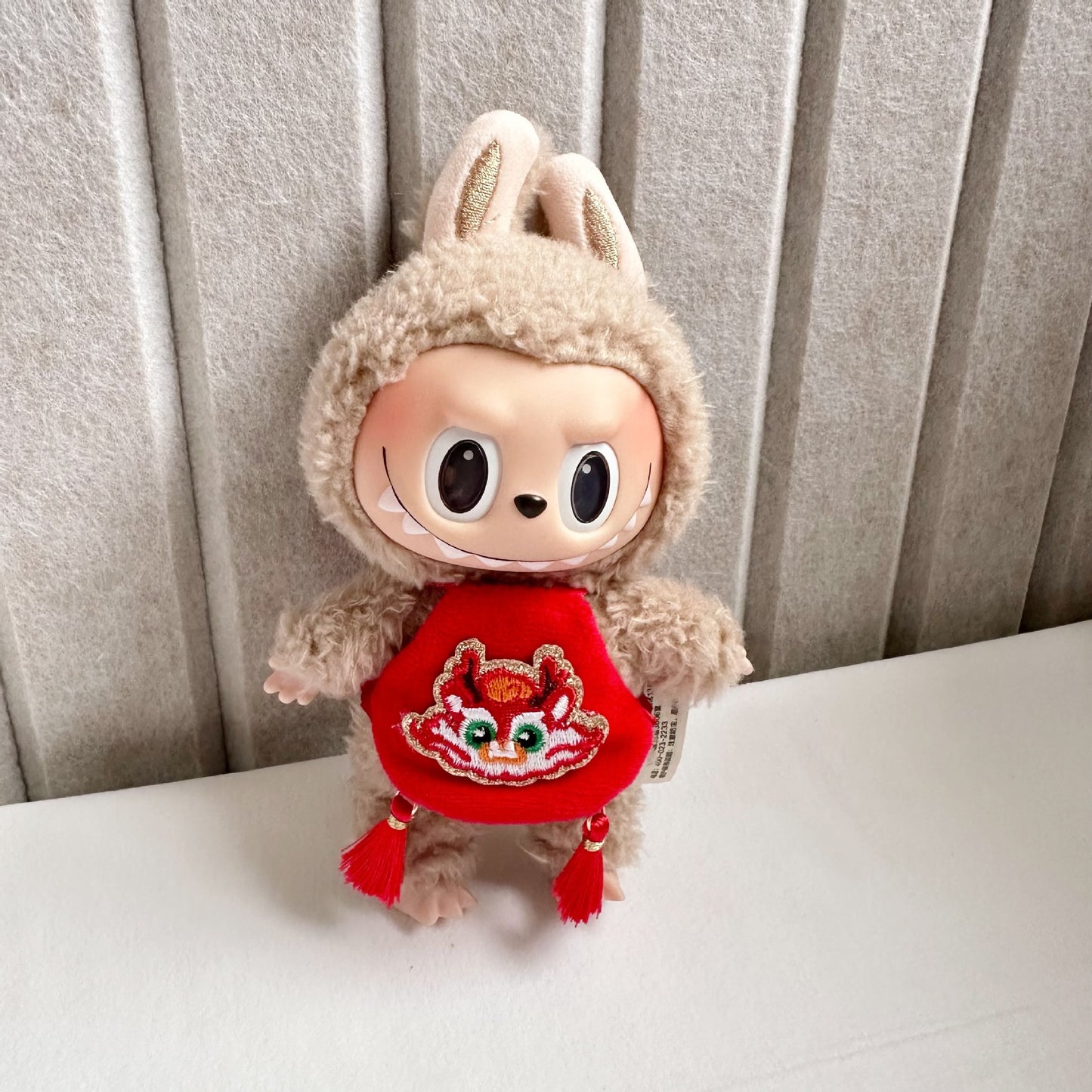 Labubu Dragon year new clothes pendant Labubu pure handmade dragon suit new year for new faucet hat in stock