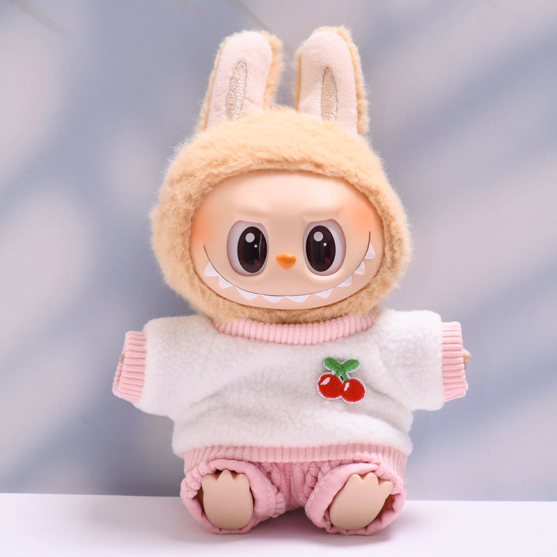 Labubu Doll Velvet T-Shirt & Pants Set for 1st & 2nd Gen Pendant