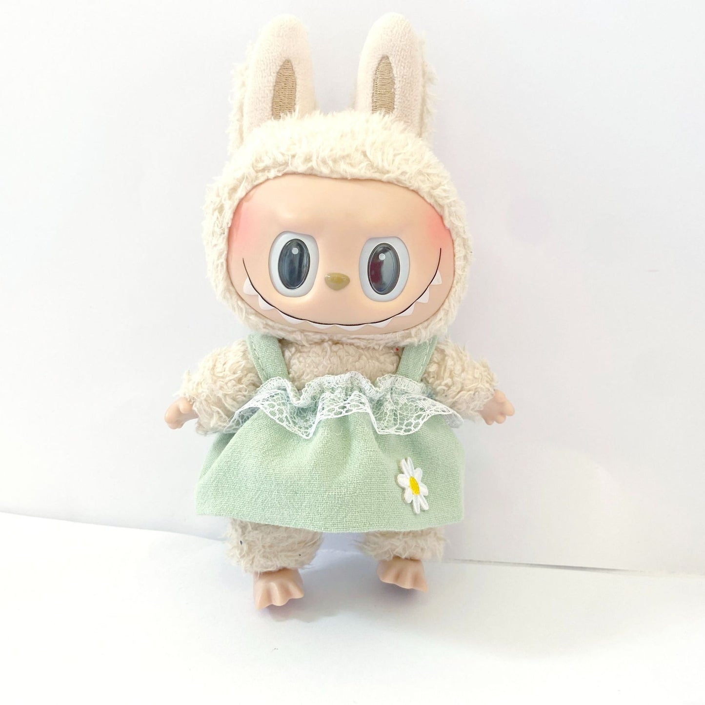 Labubu Doll Princess Dress with Pearl Necklace - 17cm Doll Clothes