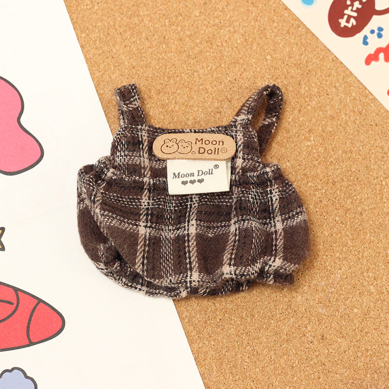 Labubu Doll Overalls & Hat Set for 17cm Vinyl Dolls