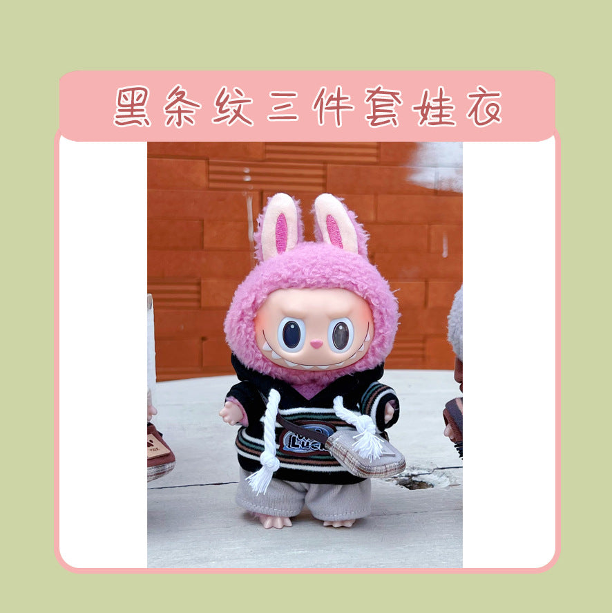 17cm Labubu Doll Clothes & Accessories - Macaron Style