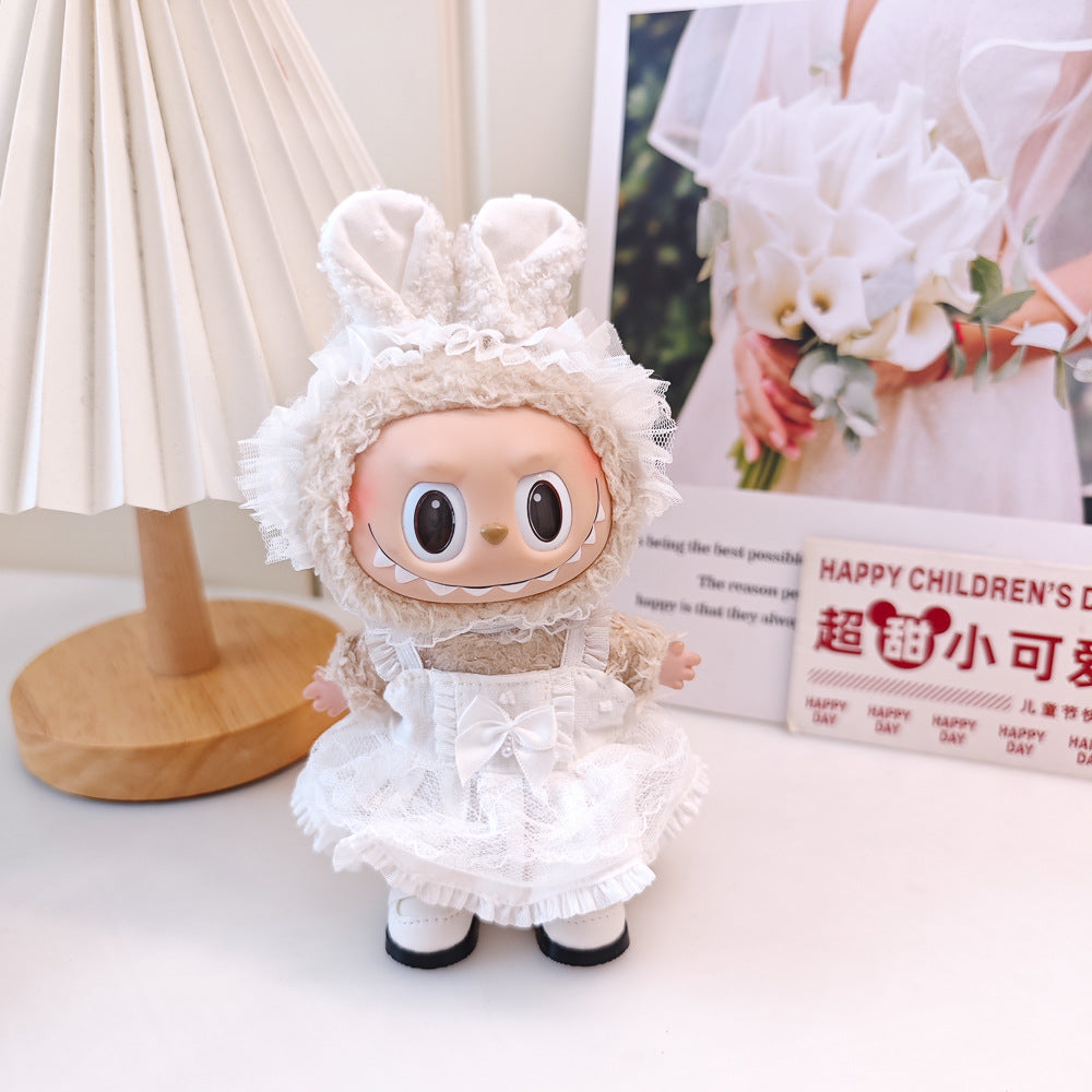 Labubu Doll Wedding Dress & Outfit Set for 17cm Vinyl Doll