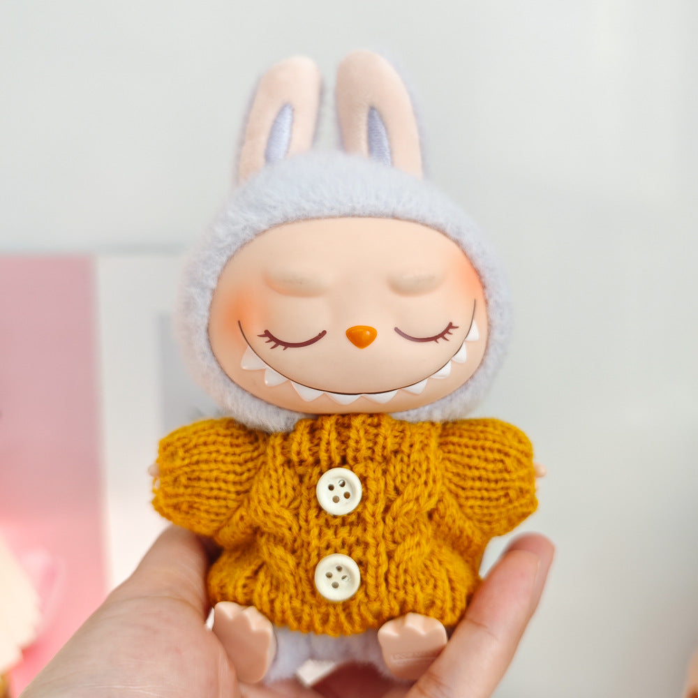 Labubu Doll Outfit - 17cm Sweater, Skirt & Accessories Set