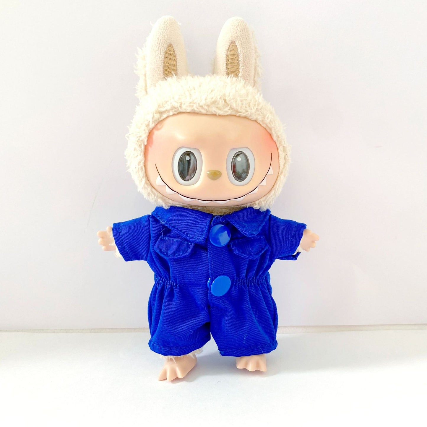 Labubu 17cm Doll Cute Overalls Outfit - Pink, Orange, Green, Blue