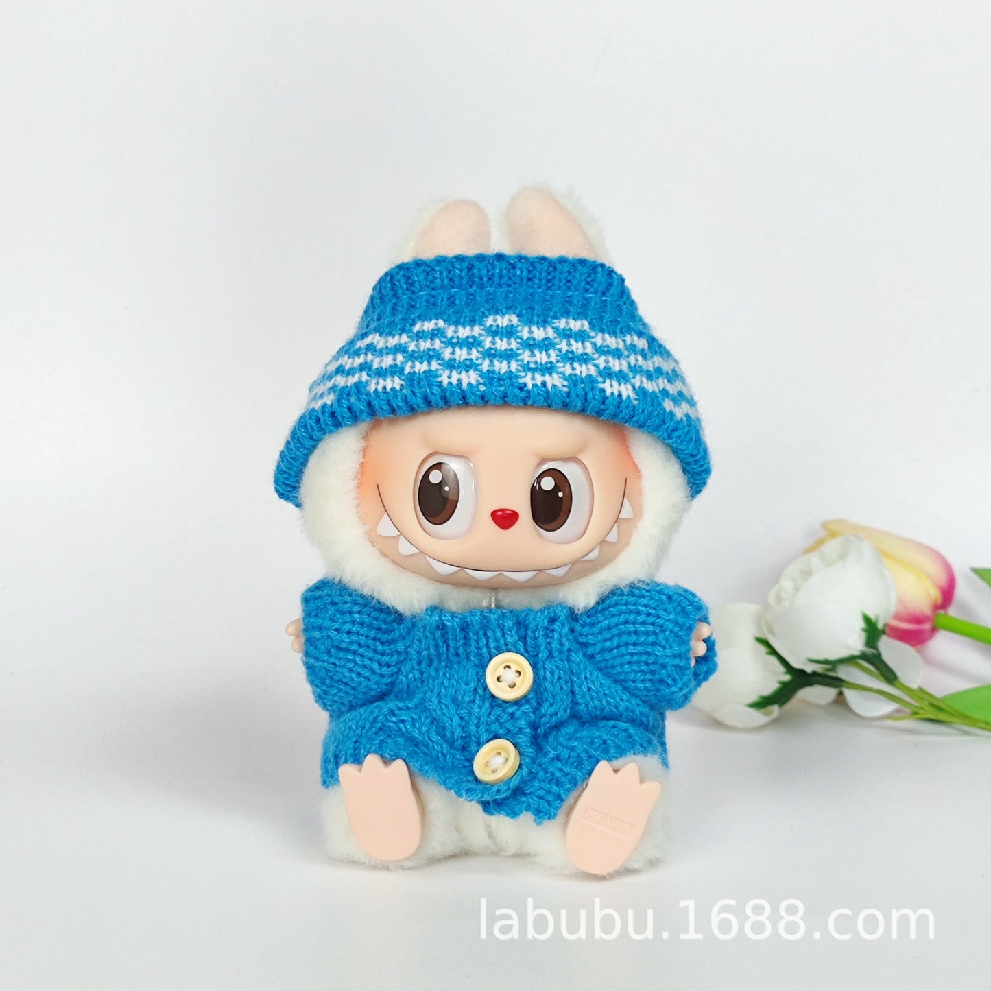 Labubu Doll Outfit - 17cm Sweater, Skirt & Bag Set for 1st-3rd Gen