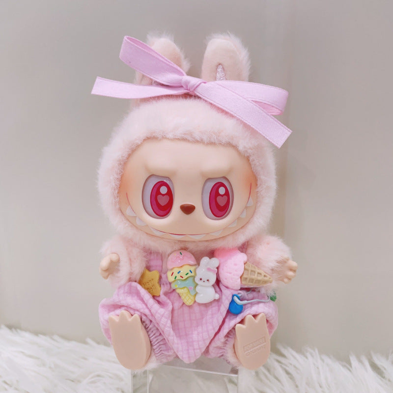 Labubu Doll Summer Ice Cream Overalls Outfit