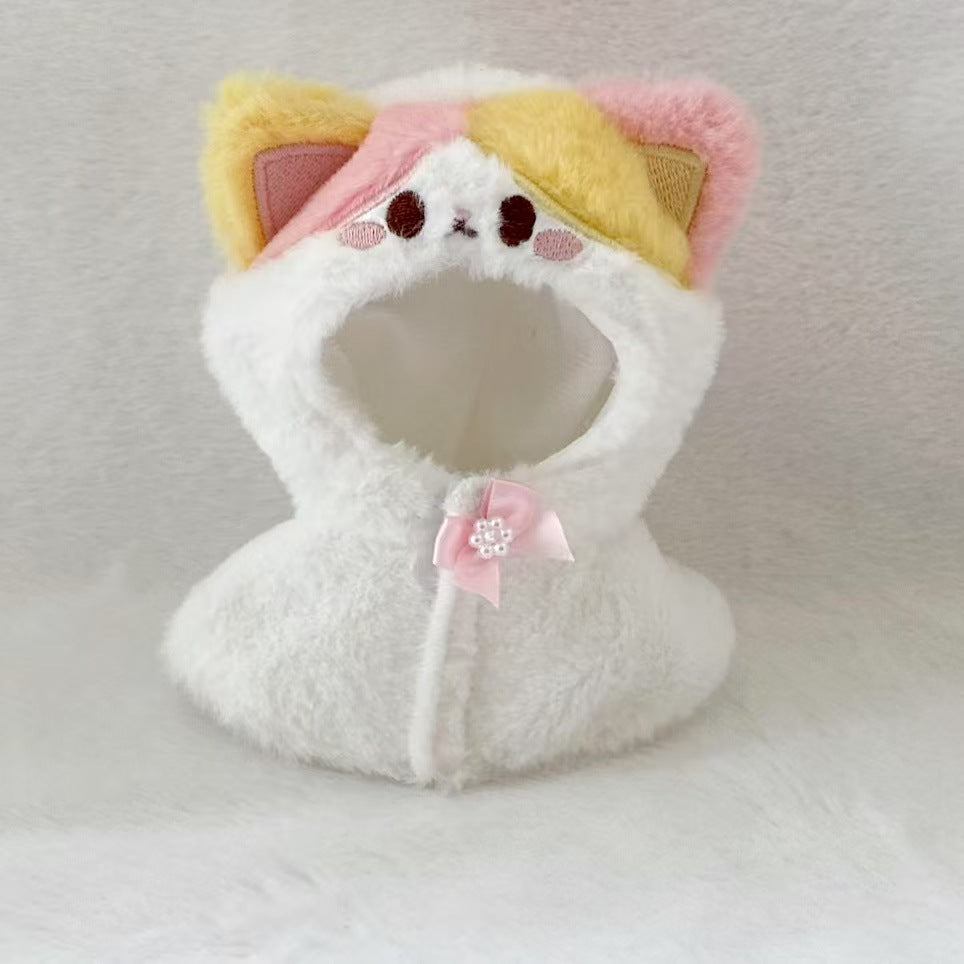 Labubu 17cm Doll Clothes - Cute Animal Cape for Panda, Kitten, Husky