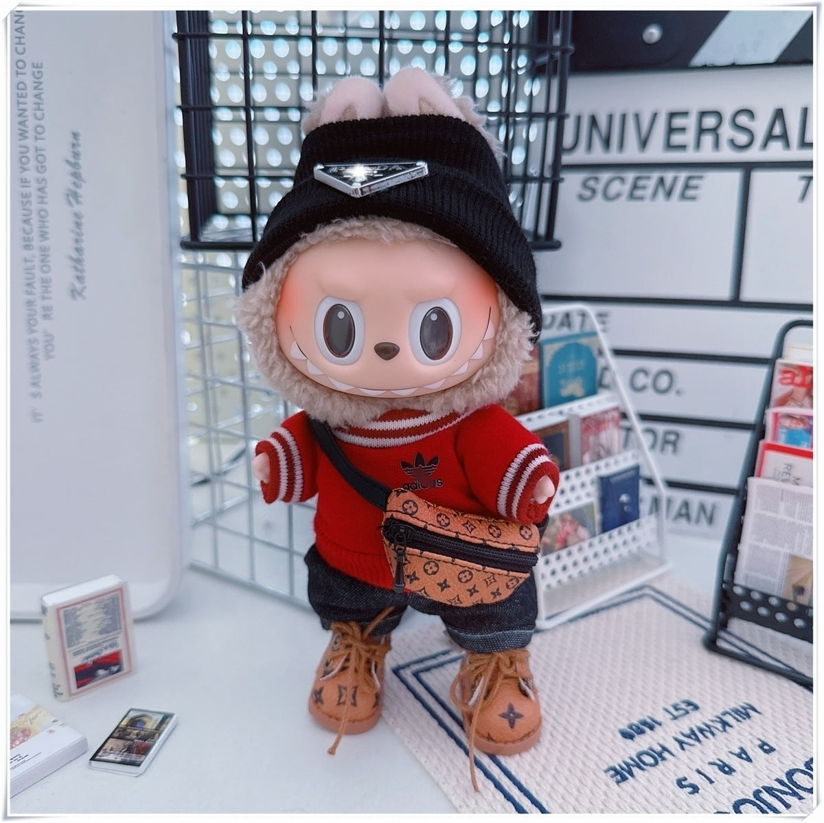 Labubu Doll Outfit - Cute Cotton Coat & Accessories for 10cm & 17cm Vinyl Dolls