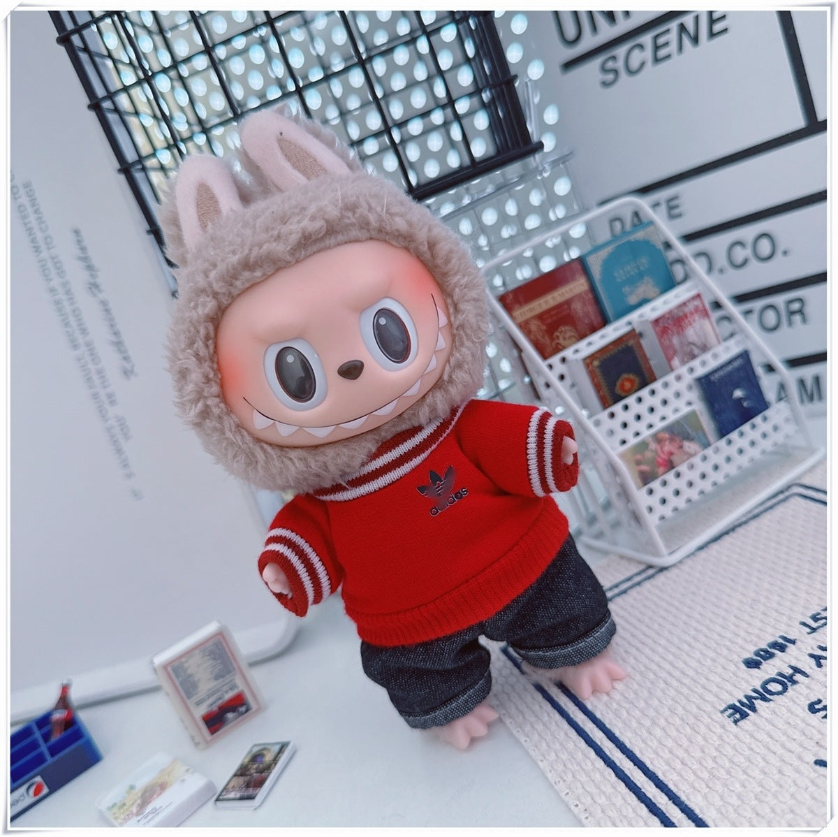 Labubu Doll Outfit - Cute Cotton Coat & Accessories for 10cm & 17cm Vinyl Dolls