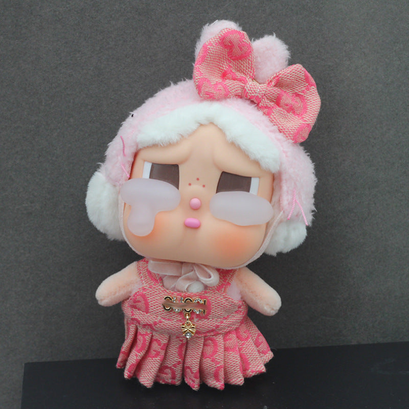 17CM One or Two Generation Blind Box Labubu Pendant Clothes Chanel Strap Skirt suit Brap Cloth Doll Clothes