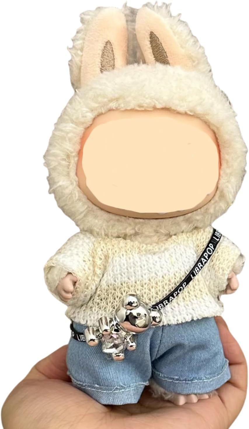 Labubu Doll Clothes for 17cm Vinyl Doll - Cute Outfit Set