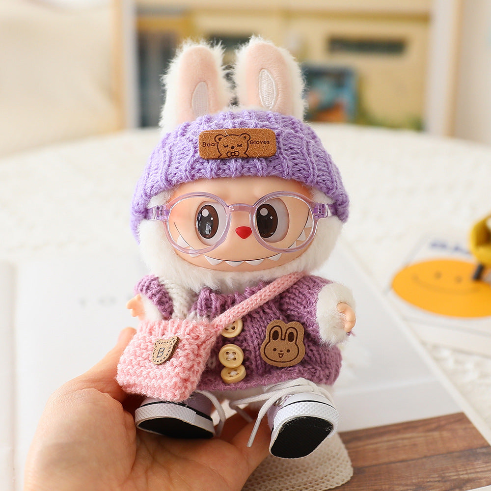 Labubu Baby Clothes Generation Two Generation Three Generation Labubu Clothes Wear Sweater Shoes Vinyl Pendant Replacement Glasses