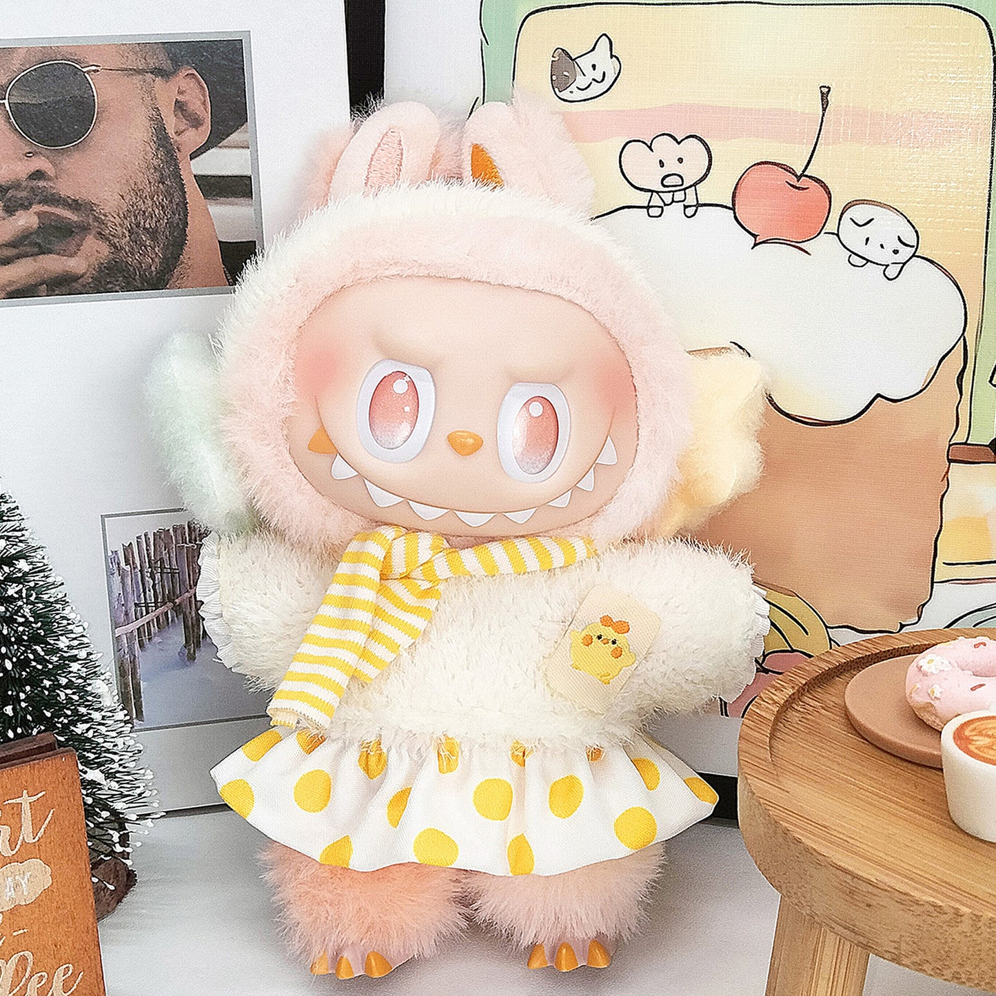 Labubu third generation doll clothes labubu 3.0 doll clothes generation second generation sitting party for blind box clothes 17cm