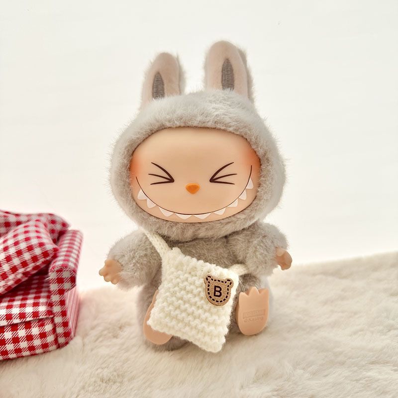 17cm Blind Box Rab Cloth Pendant Doll Hats Shoes Accessories Labubu Clothes Accessories Doll Toy Shoes