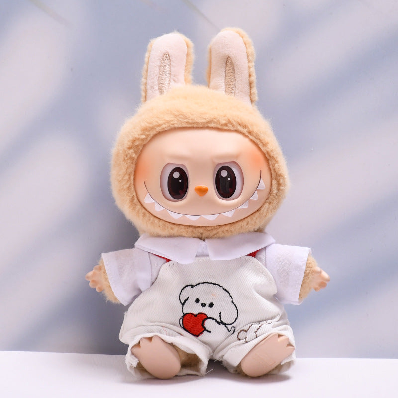 Labubu Doll Outfit - Cute Overalls & Shirt Suit for Pendant Dolls