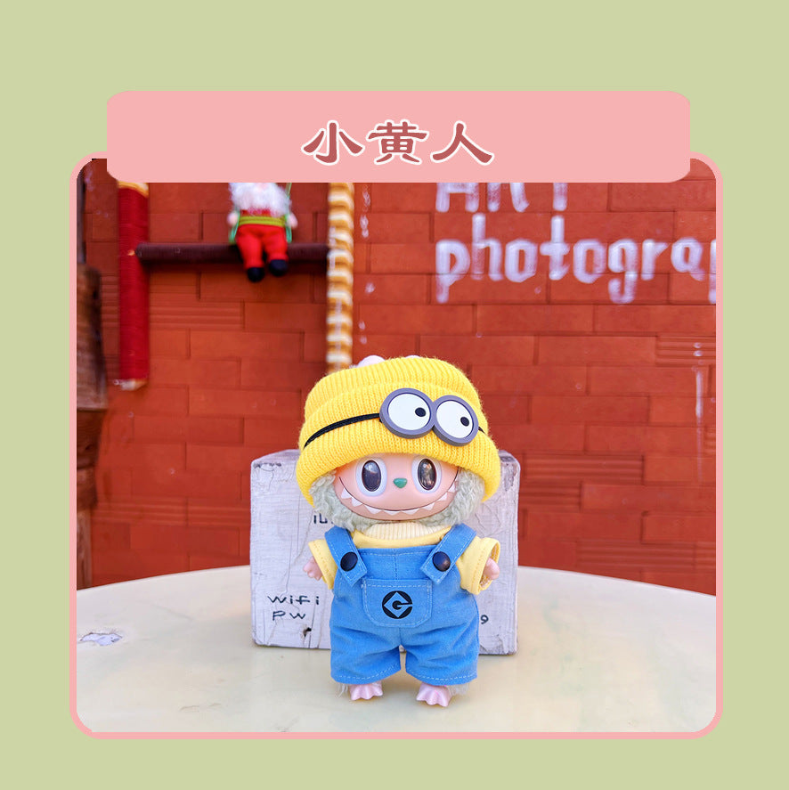 17cm Labubu Doll Clothes & Accessories - Macaron Style